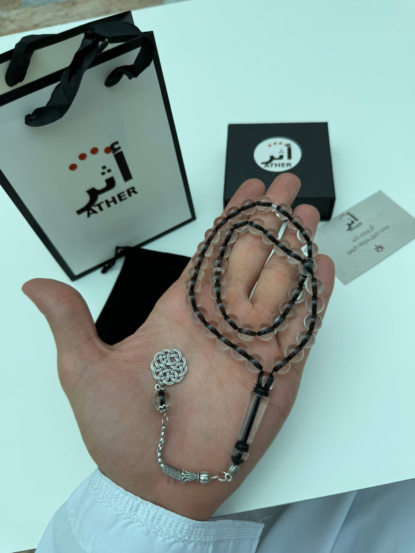 Transparent black thread